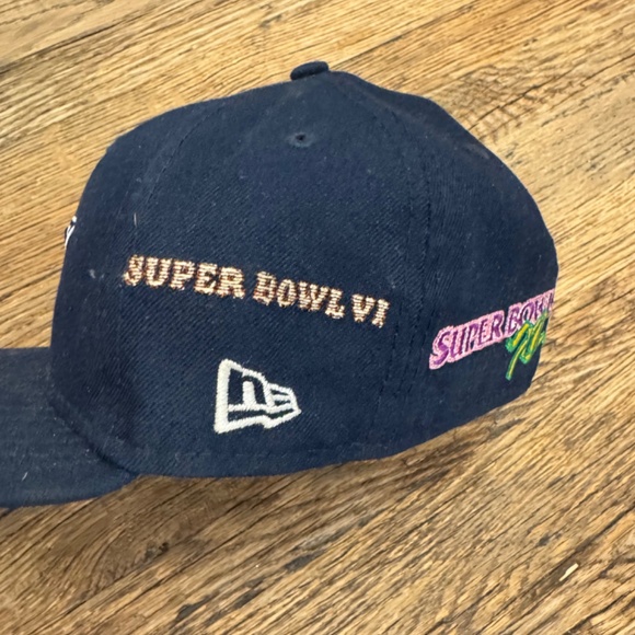 Preowned NEW ERA Dallas Cowboys Super Bowl Patches Ball Cap Hat Fitted 59Fifty - Picture 2 of 5